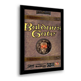 Quadro Decorativo Baldur's Gate Capa Game Emoldurado 23x33cm