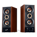 Parlantes Genius Sp-hf800a Ii 20w Madera Mini Plug