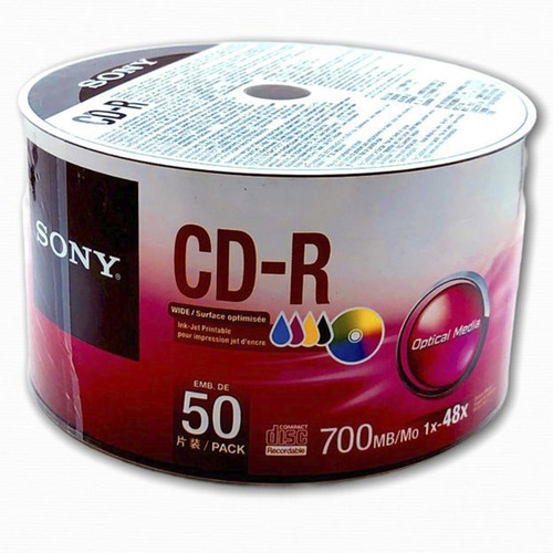 Sony Cd-r Printable Caratula Blanca Full Face 50 Pz Leer Des