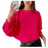 Sweater Ancho Cuello Bote Colores Diseño Go