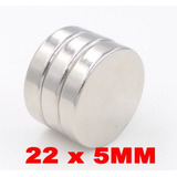 Imã De Neodímio Disco 22mm X 5mm * 10 Peças * 22x5 Mm