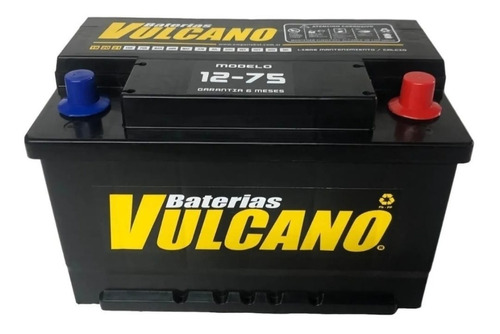Bateria Vulcano 12x75 75 Autos Nafta Gnc 