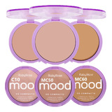 Base De Maquiagem Em Pó Ruby Rose Mood Hb855 G1 Pó Compacto Mood Ruby Rose Tom C10 Mc50 Mc60  -  Kit De 6 Unidades De 0.35floz 10g