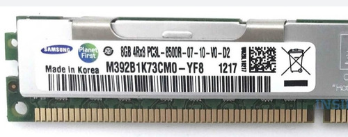 Memória Samsung Pc3l-8500r  8gb 4rx8 Ddr3 Ecc Reg 1066mhz