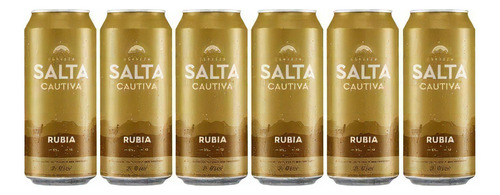 Cerveza Salta Cautiva Rubia De 473ml  Pack X6