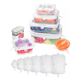 Tapas Silicona Ajustable Reutilizables Set X 6 Rectangulares