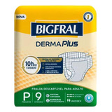 Fralda Descartável Para Adulto Bigfral Derma Plus P C/9uni