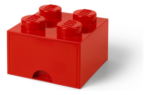 Lego Bloque Con Cajón Apilable Original Cajonera Red Rojo