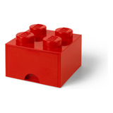 Lego Bloque Con Cajón Apilable Original Cajonera Red Rojo