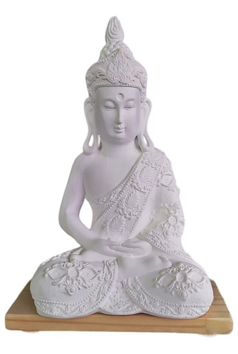 Buda Tibetano Hindu Sidarta Meditação Gesso Cru Para Pintar