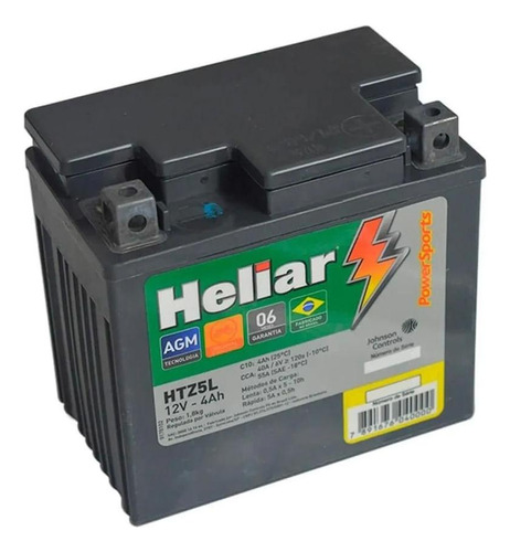 Bateria Selada 4ah Heliar Htz5 Honda Nxr 125 150 160 Bros