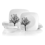 Corelle Service For 6, Resistente A Astillas, Timber Shadows