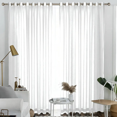 Cortina 264*270cm Traslucida Velo Sala Dormitorio Balcón Color Blanco | MercadoLibre