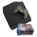 Play Station 4 + Control De Lujo + 5 Juegos 