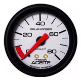 Reloj Presion Aceite F. Blanco - 80 Lbs/p2 - Diametro 52mm