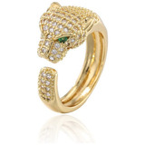 Anillos Pantera Cz Oro 18k Para Mujeres Y Niñas