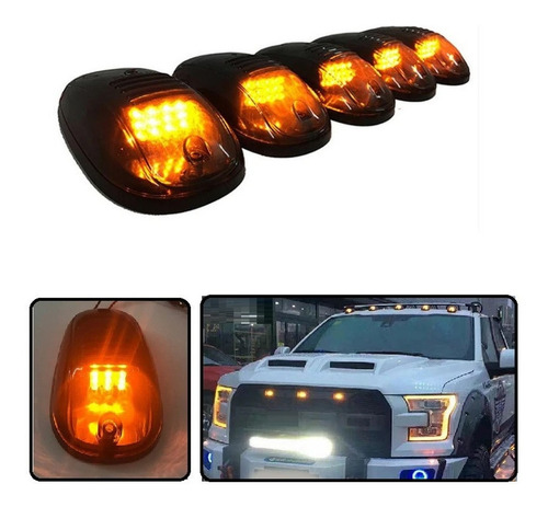 Juego 5 Luces Led Techo Raptor Hilux Amarok F150 Camioneta 