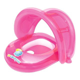 Flotador Bote Lancha Techo Protector Uv Niños Bestway 34091 Color Rosa