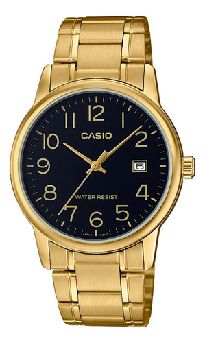 Reloj Casio Hombre Mtp-v002g-1b Dorado 100% Original 