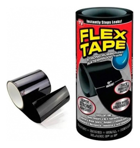 Flex Tape Cintas Adhesivas Caucho Parche Fugas De Agua 20cm