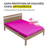 Capa Protetora De Colchão Casal Não Esquenta Hospitalar Impermeavel Rosa Pink