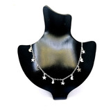 Collar De Luna Y Estrellas Colgantes Plata Ley. 925