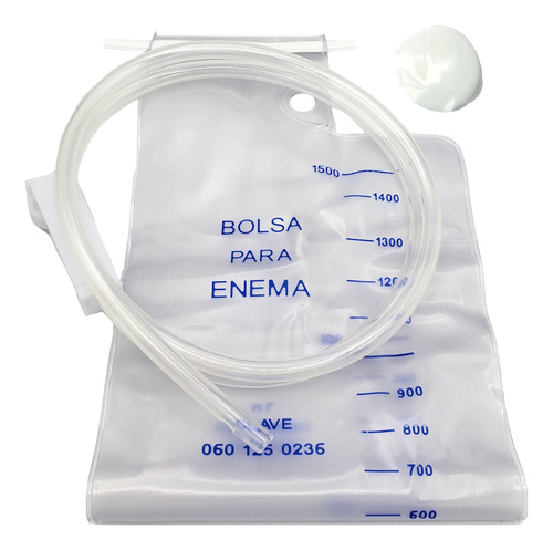 50 Bolsa Para Enema Con Tubo Transportador Capacidad 1500 Ml