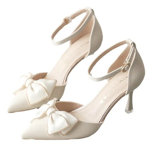 Sandalias De Tacón Mujer Correa De Tobillo Zapatos De Tacón