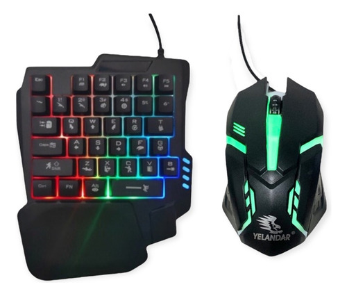 Kit Mobilidor Teclado + Mouse Led Rgb Usb Pc Barato + Brinde