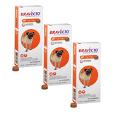 Kit 3 Unidades Antipulgas Bravecto Original De 4,5 A 10 Kg