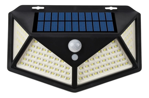 Lámpara Solar 100 Luces Led Exteriores Sensor Movimiento
