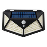 Lámpara Solar 100 Luces Led Exteriores Sensor Movimiento