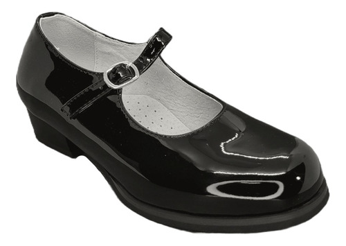 Zapatos De Cueca Negro Charol Niñas 3073