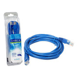 Cabo De Rede Ethernet Lan Rj45 Cat5e Azul 5 Metros