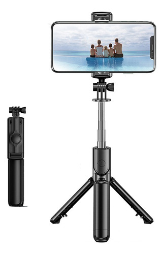 Selfie Stick Trípode Bluetooth Con Remoto 68cm Negro