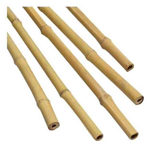 6 Varas De Bambú Naturales Olha 150 Cm Largo / 2 Cm Grosor