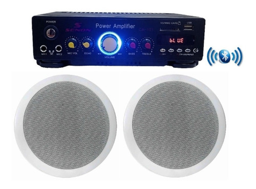 Combo Musica Funcional Ca101 Rep Usb Bt 2 Parlantes 6.5   