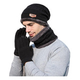 3 En 1 Gorro Bufanda Guantes Cuello Unisex Invierno Frío.