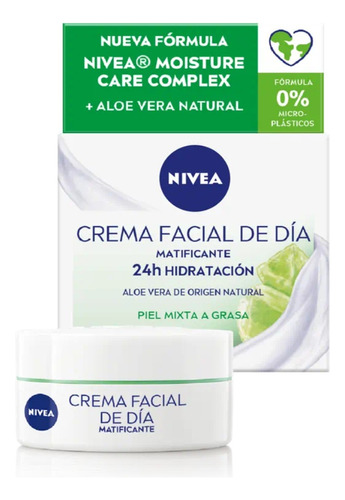 Crema Facial Matificante Nivea Dia Piel Mixta A Grasa 50ml  