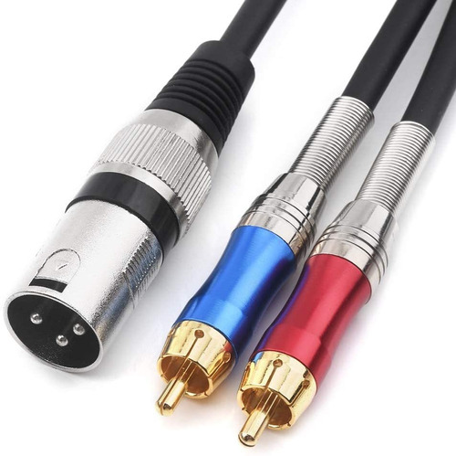 Disino Dual Rca A Xlr Male Y Splitter   Cable, Desequil...