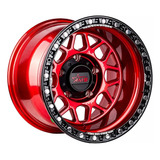 Llantas 15x10 5x139.7 Et-44 Ams Red+black Lip Qc1668 (set De