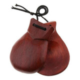 2xwooden Castanet Hand Clapper Instrumento Musical De