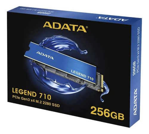 Ssd Adata Legend 710 256gb Nvme M.2 2280 Cor Azul