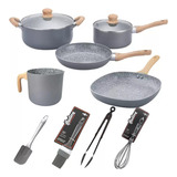 Set Hudson Original Bif Jarro Utensilio Gris Antiadherente