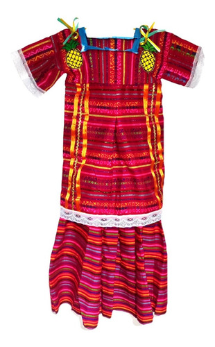 Disfraz Vestuario Traje Tipico De Oaxaca Flor De Piña Guelaguetza