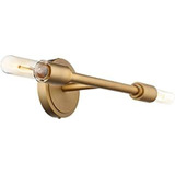 Phansthy Lámpara De Pared De Baño De 2 Luces De Bronce Antig