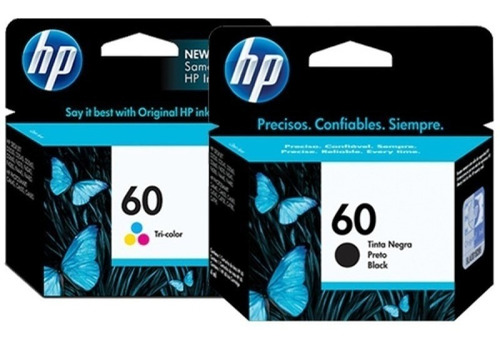 Combo Cartucho Hp 60 Original Negro + Color F4480 4580 4280