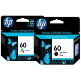 Combo Cartucho Hp 60 Original Negro + Color F4480 4580 4280