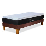 Cama Zen Top Foam Soft Tela Chocolate 1 1/2pza