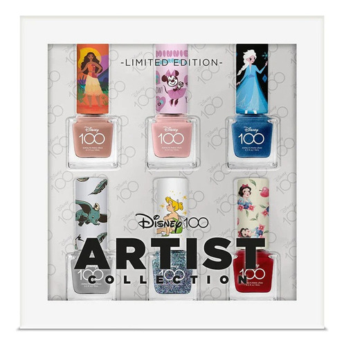 Kit 6 Esmaltes De Uñas Colección Películas& Magia Disney 100